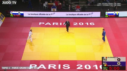 PGS2016 1er tour -73kg : CLERGET (FRA) vs. VAN TICHELT (BEL)
