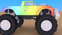 Monster trucks for children kids. Construction game  building a monster truck. Monster truck show.