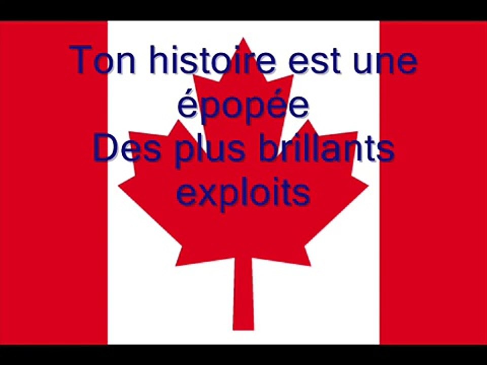Hymne national du Canada en Français