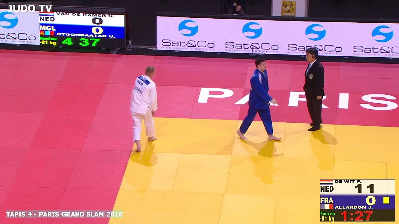 PGS2016 1er tour -81kg : DE WIT (NED) vs. ALLARDON (FRA)