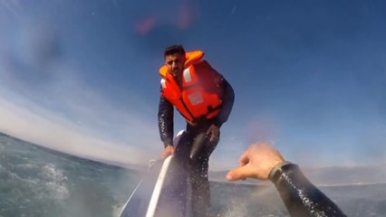 Le sauvetage d'un réfugié syrien en mer Égée