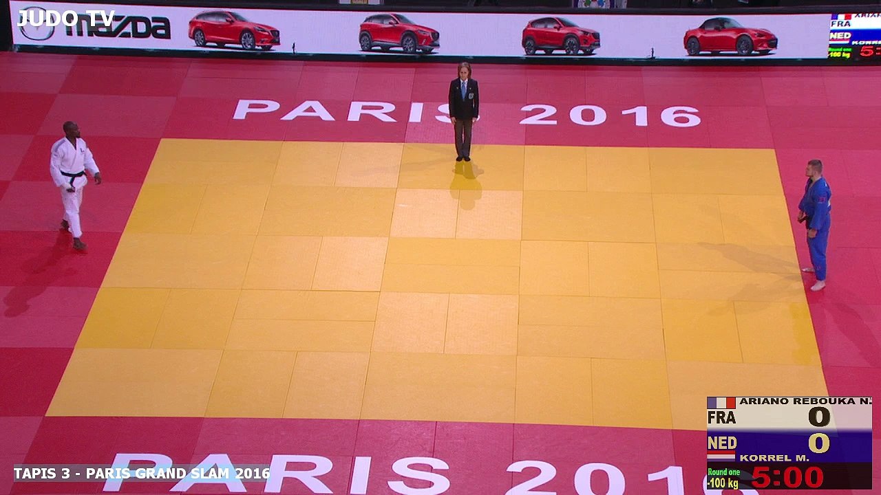 PGS2016 1er tour -100kg : ARIANO REBOUKA (FRA) vs. KORREL (NED)