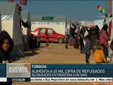 Siria: ya son 45 mil los refugiados varados en frontera con Turquía