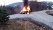 Firefighters VS crazy car on fire - Unexpected end