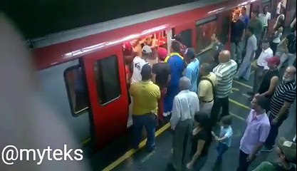 Vea lo que sucedió en la estación Chacao del metro de Caracas
