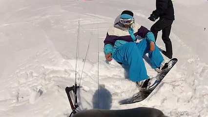 Полеты на кайте в Хибинах. Весна 2012