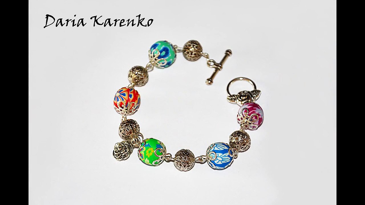 DIY Браслет из бусин на бижутерных булавках. Мастер класс - Bracelet beads