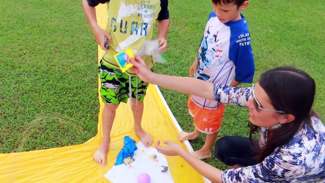 WORLD'S BEST SURPRISE GIANT BALLOON Slip N Slide! Balloon Pop PARTY ORBEEZ Candy Surprise Eggs
