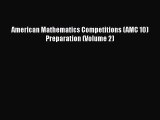 [PDF Download] American Mathematics Competitions (AMC 10) Preparation (Volume 2)  PDF Download