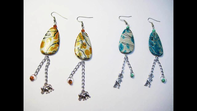 DIY Серёжки из плоских бусин своими руками. Мастер класс. Earrings from flat beads