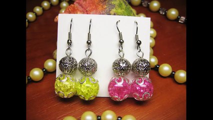 Download Video: DIY Серьги из стеклянных бусин своими руками. Мастер класс - Earrings made of glass beads