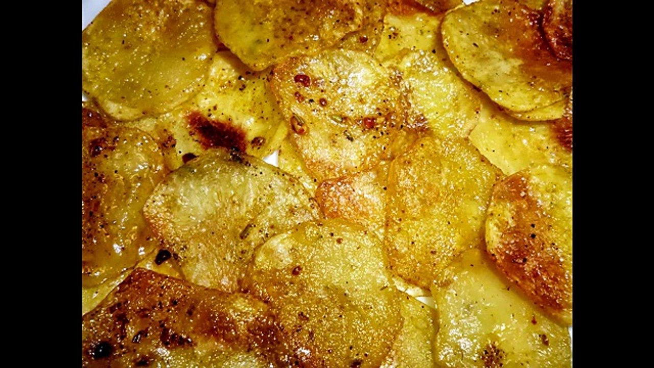 Чипсы домашние в духовк. Сhips in the oven