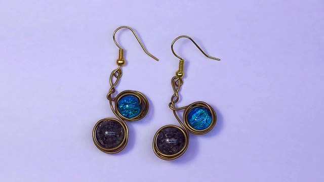 Серёжки из проволоки за 15 минут. Мастер-класс