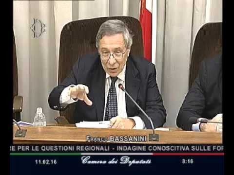 Roma - Rapporto tra Stato e Autonomie territoriali, audizione Bassanini (11.02.16)