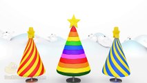 3D Rainbow Christmas Tree for Children to Learn Colors with Funny Mr Surprise Eggs [DuckDuckKidsTV]