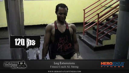 Leg Extensions 120lbs - Fitness Coach AL Strong