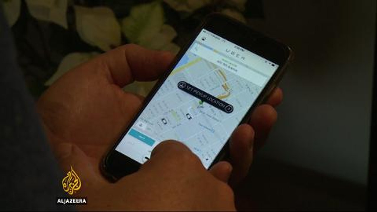 London's black cab drivers protest against Uber