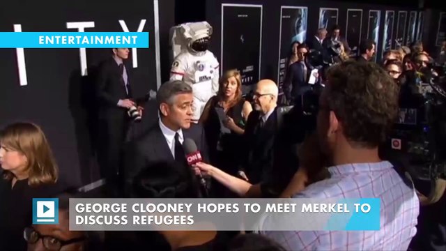 George Clooney hopes to meet Merkel to discuss refugees