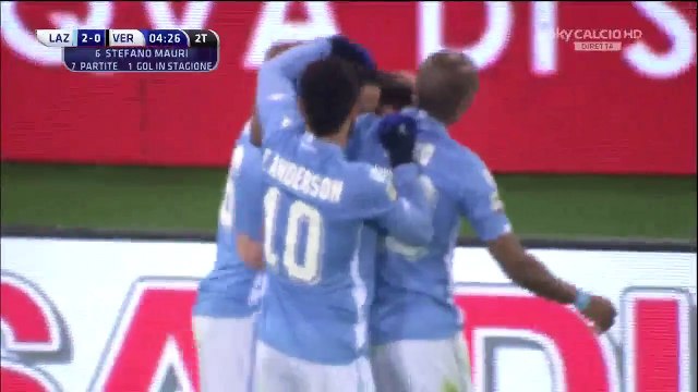 2-0 Stefano Mauri Goal Italy Serie A - 11.02.2016, Lazio 2-0 Hellas Verona
