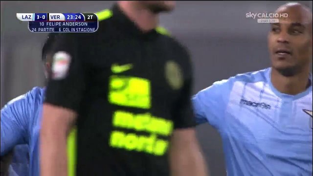 3-0 Felipe Anderson Goal Italy Serie A - 11.02.2016, Lazio 3-0 Hellas Verona