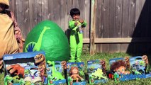 GIANT EGG SURPRISE OPENING The Good Dinosaur movie Disney Toys World Biggest Surprise Egg