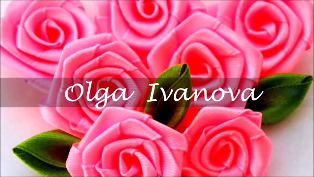 Цветок Канзаши из Атласной Ленты - Kanzashi flower of satin ribbons