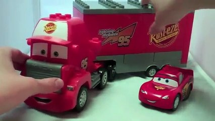 Download Video: Mega Bloks Mack Truck and Lego Lightning McQueen from Disney Pixar Cars Movie Toy Review