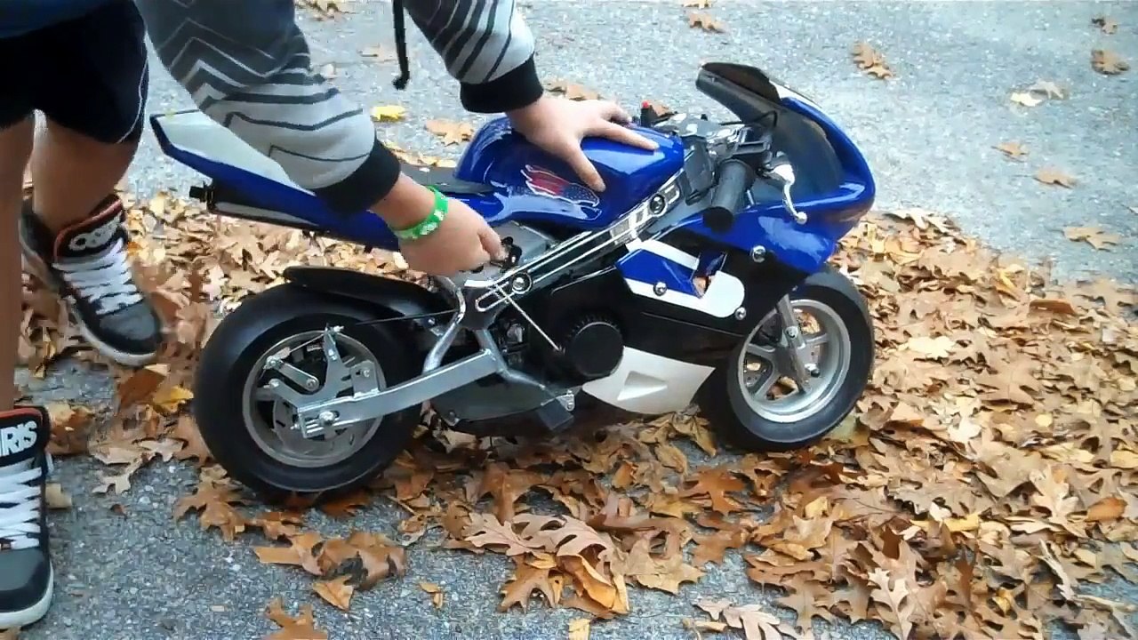 Starting my pocket bike