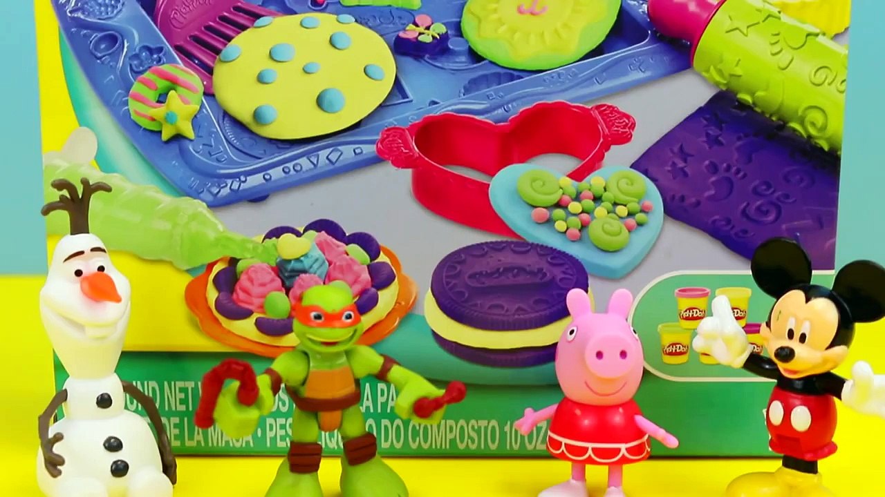 NEW PLAY DOH Cookie Creations ✪ Frozen Olaf Peppa Pig Mickey Mouse TMNT Ninja Turtles Playdough Food