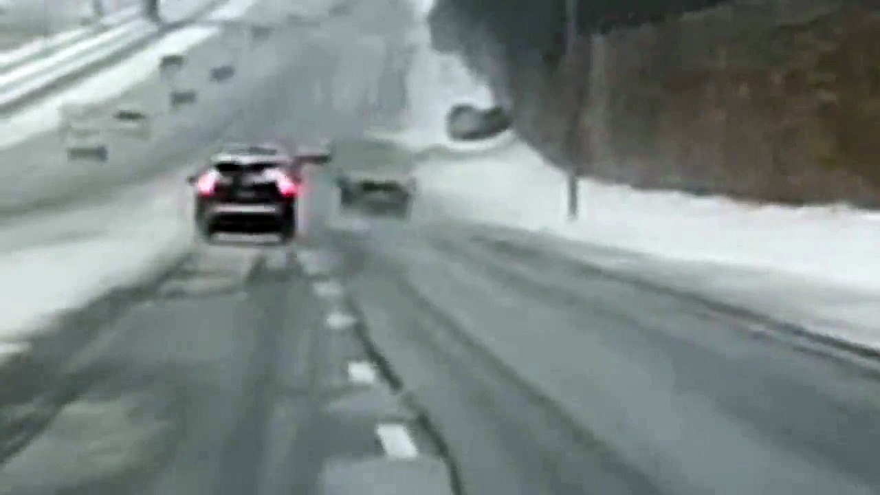 Pedestrian struck by out of control vehicle on highway