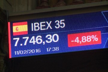 El Ibex 35 sufre su mayor caída desde agosto de 2015