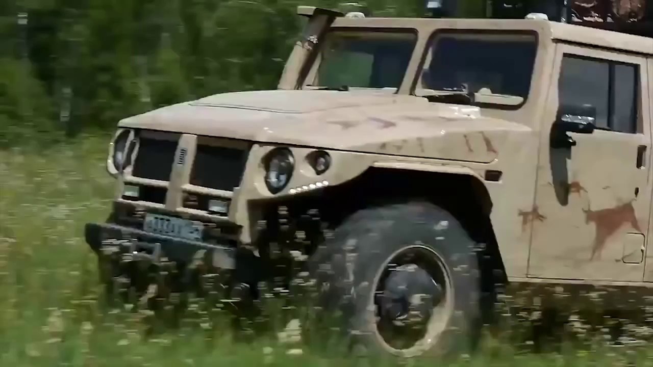 Тюнингованый Армейский внедорожник ГАЗ 233014 Тигр