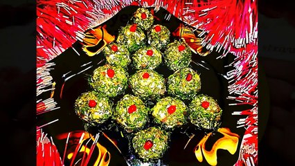 Закуска из сельди _Шарики с укропом и гранатом_! Appetizer of fish!