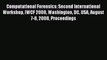 [PDF Download] Computational Forensics: Second International Workshop IWCF 2008 Washington