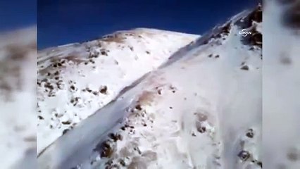 İşte çığ düşen şantiyenin ilk görüntüleri