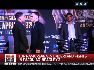 Arum makes political statement with Pacquiao-Bradley undercard