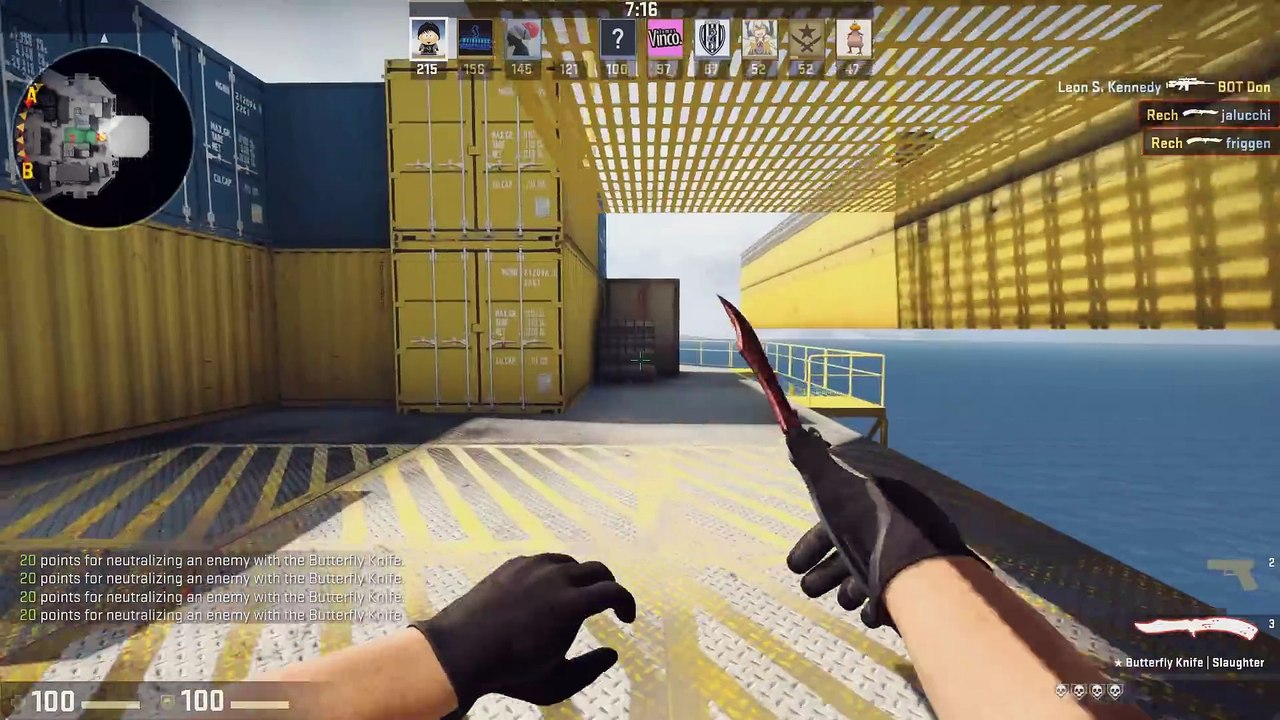 CS GO - Butterfly Knife (Slaughter) Gameplay