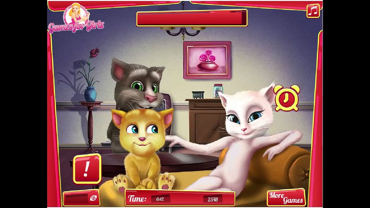 Talking Tom Kisses Talking Angela - Tom Loves Angela - Kids Baby Games