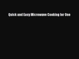 (PDF Download) Quick and Easy Microwave Cooking for One PDF