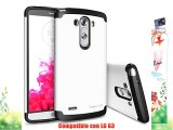 LG G3 Funda - Ringke MAX [WHITE Blanco] Double Layer Heavy Duty Protection Armor Funda [FREE