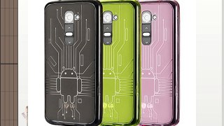CruzerLite Bugdroid Circuit Bundle - Funda para móvil LG G2 gris verde y rosa