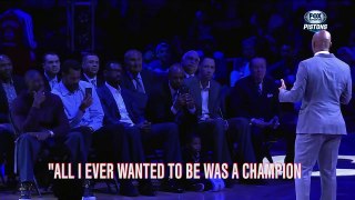 Pistons honor Chauncey Billups with touching jersey retirement