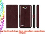 DONZO Wallet Washed Funda para Huawei Honor 3X marrón