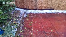 Massive hail stones hit New South Wales, Australia