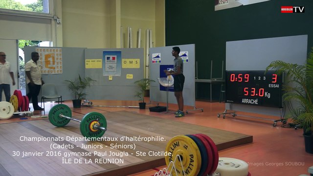 Championnats départementaux d'haltérophile à la Réunion.