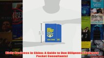 Download PDF  Risky Business in China A Guide to Due Diligence Palgrave Pocket Consultants FULL FREE