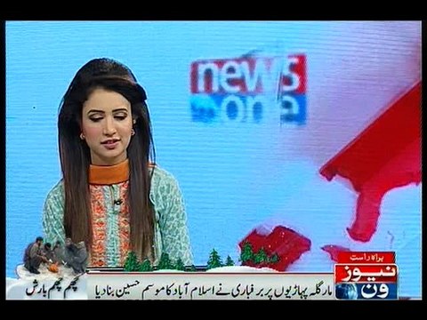 Citizens of Islamabad enjoy the rare snowfall on the Margalla Hills