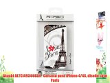 Akashi ALTCI493444SH - Carcasa para iPhone 4/4S diseño Love Paris