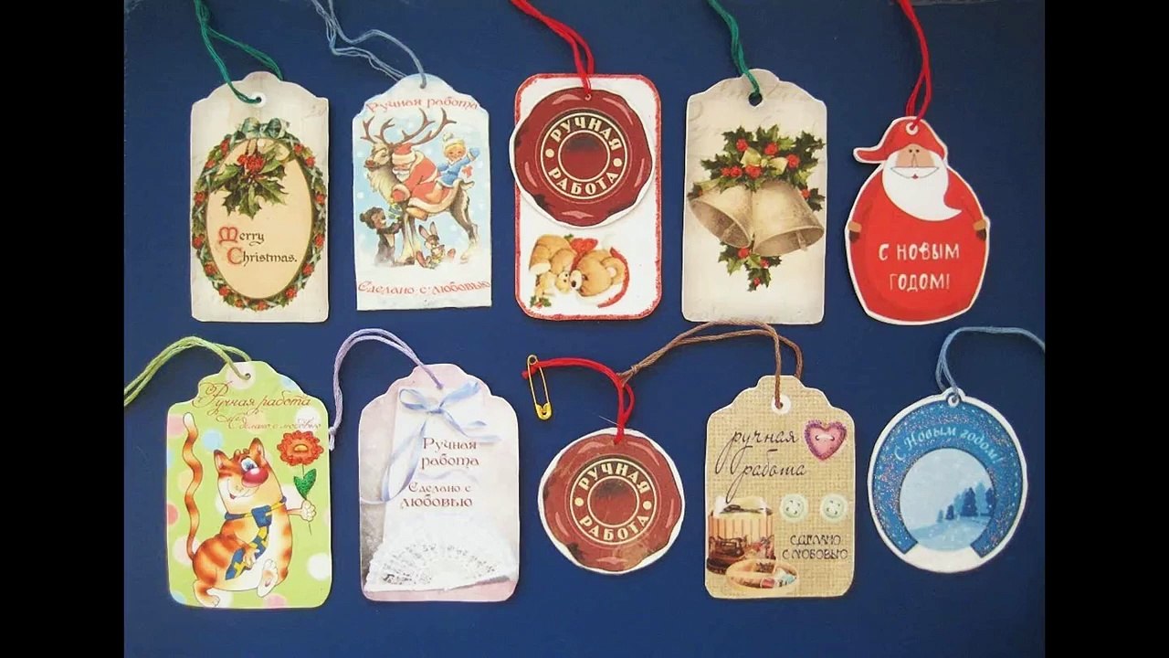 DIY Как сделать бирки своими руками. Скрапбукинг. Мастер класс. Tags for Gifts
