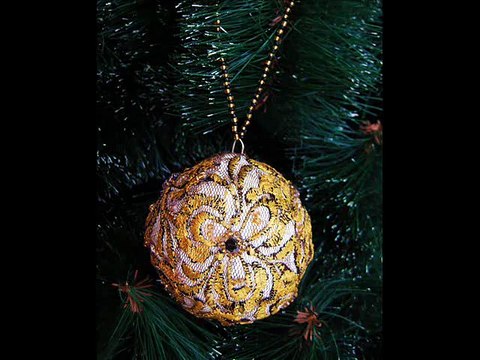 DIY Новогодний шар своими руками. Ёлочная игрушка мастер класс. Игрушка на ёлку